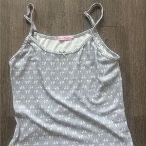 Chic Gray and White Patterned Camisole